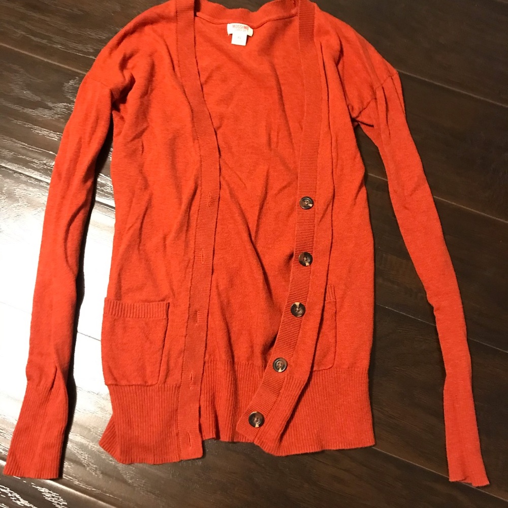 Mossimo xs orange cardigan
